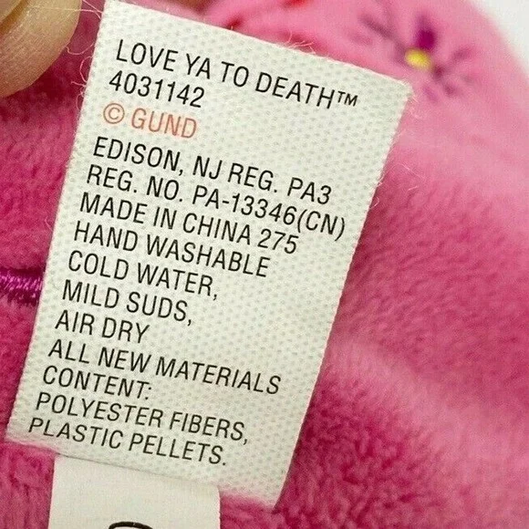 Gund Gunderground Love Ya To Death Pink Sugar Skull Plush 4031142 4.5" - Picture 4 of 7